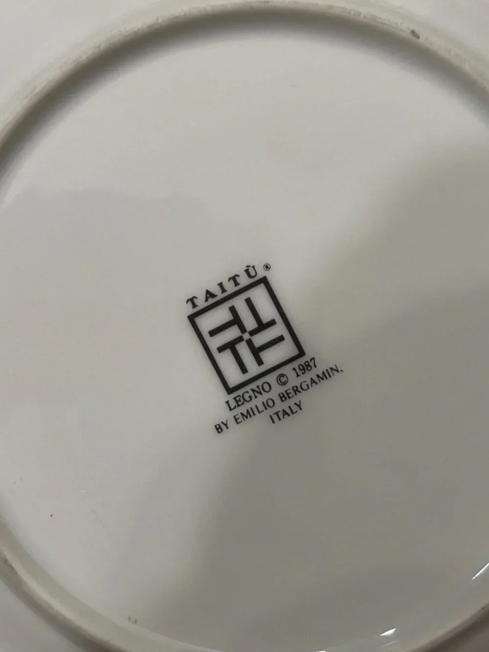 TAITÙ Milano Legno Salad Plates 7.5” Set of 4 - Emilio Bergamin 1987